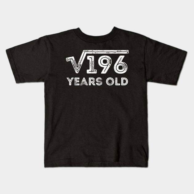 Square Root of 196 Years Old (14th birthday) Kids T-Shirt by Elvdant